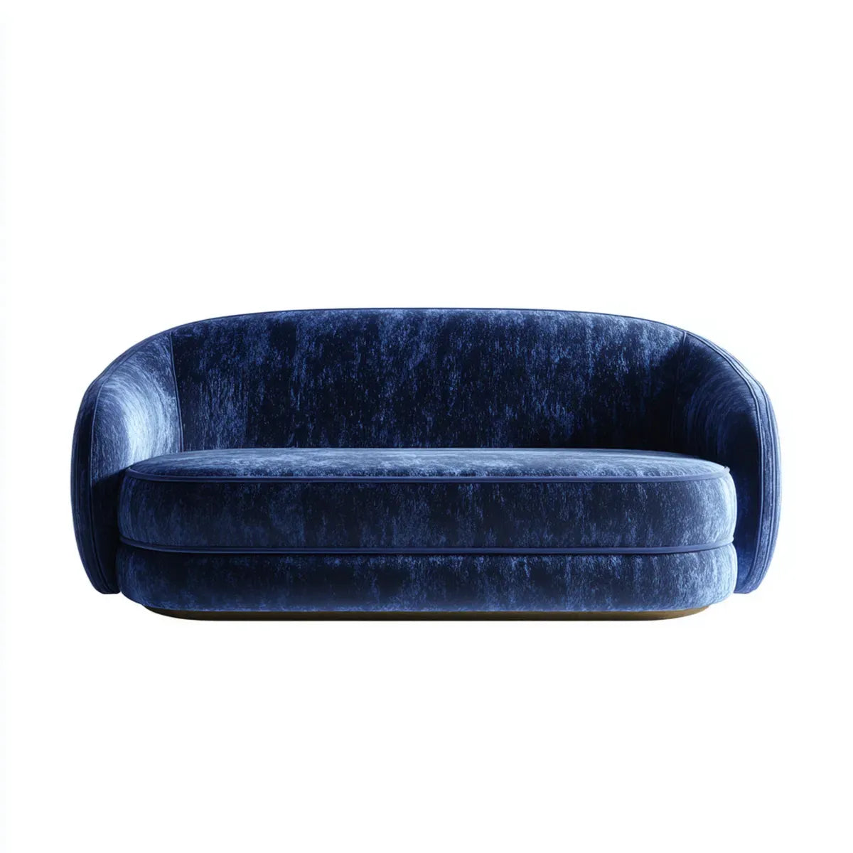 Sofa, 2-fotela granatowy 180 x 92 x 76 cm poliester aksamit zaokrąglony kształt