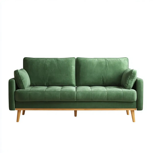 sofa 3-osobowa zielony 210 x 88 x 85 cm poliester inclusive prostokątna